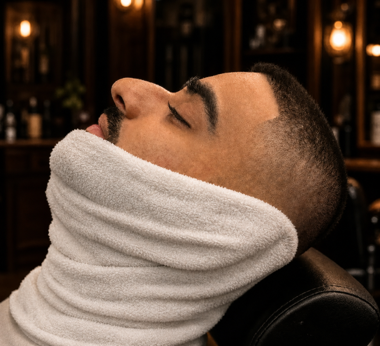 Hot towel shave service at Prince BarberShop in San Antonio