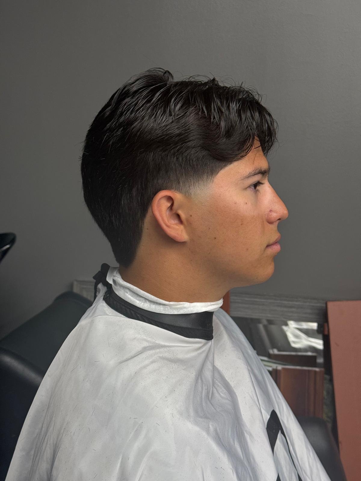 Mohawk fade haircut at Prince BarberShop in San Antonio
