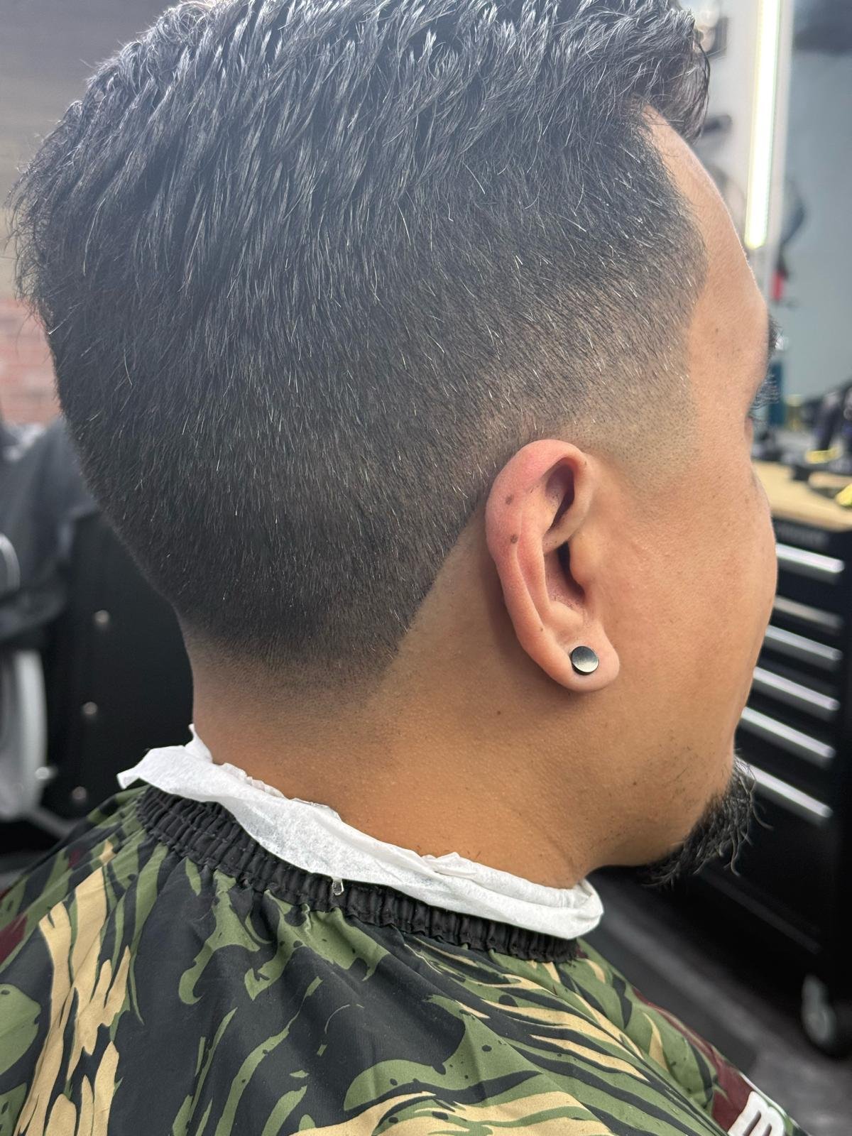 Taper fade haircut at Prince BarberShop in San Antonio